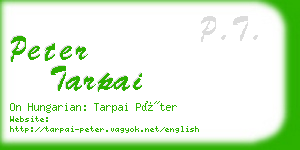 peter tarpai business card